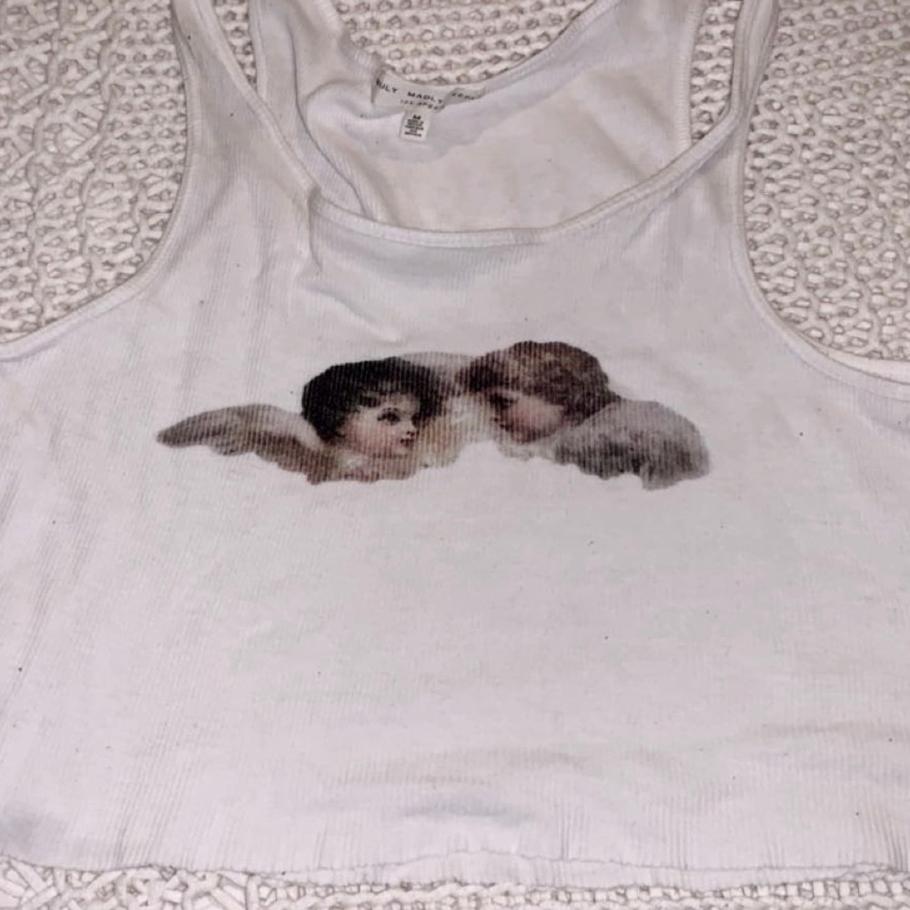 Truly madly deeply cherub angel tank top